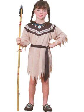 Kids Native American-Inspired Costume Accessories Tan Brown Size Medium 8-10